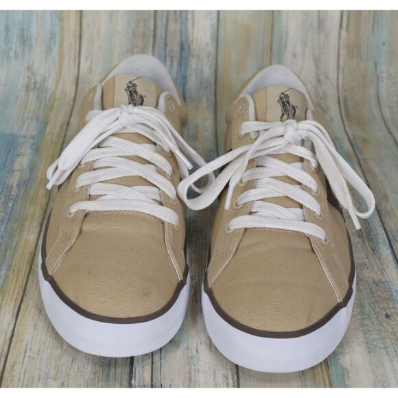 NOT AVAILABLE Lauren Giles Men\'s Canvas Sneakers Size 9.5 Casual Tan